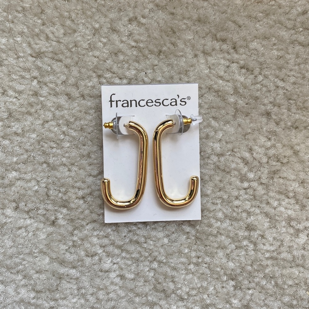NWT Francesca’s Collection Gold Statement Earring’s